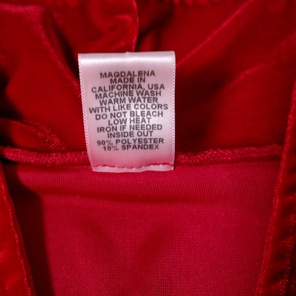 Vintage Y2K Magdalena Velour Duster Shirt S Red Whimsigoth Renaissance Vampire - Picture 4 of 16